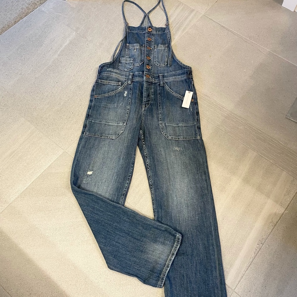 Anthropologie Blue Denim Jumpsuit